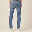 Jeans homme slim effet used denim double stone homme