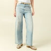 Jeans loose taille standard bleu femme