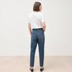 Jeans mom 7/8&egrave;me bleu femme