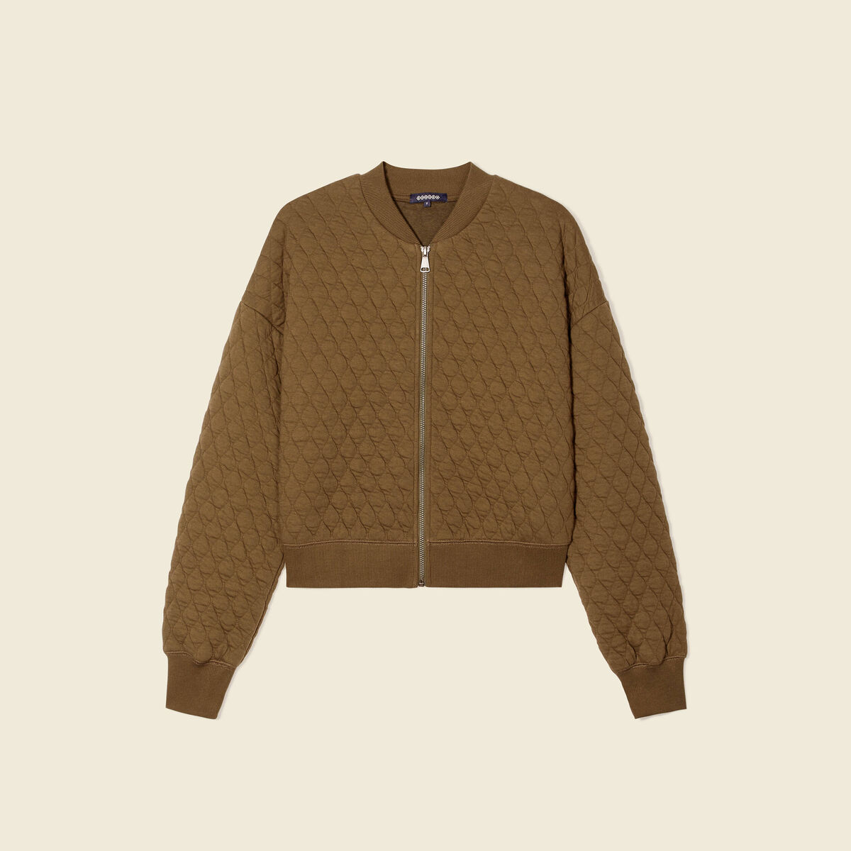 Gilet bomber matelassé vert kaki femme