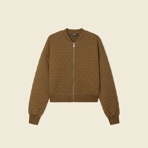Gilet bomber matelassé vert kaki femme
