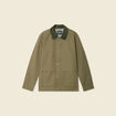 Veste déperlante boutonnée vert kaki homme