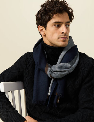 Foulard bleu marine homme