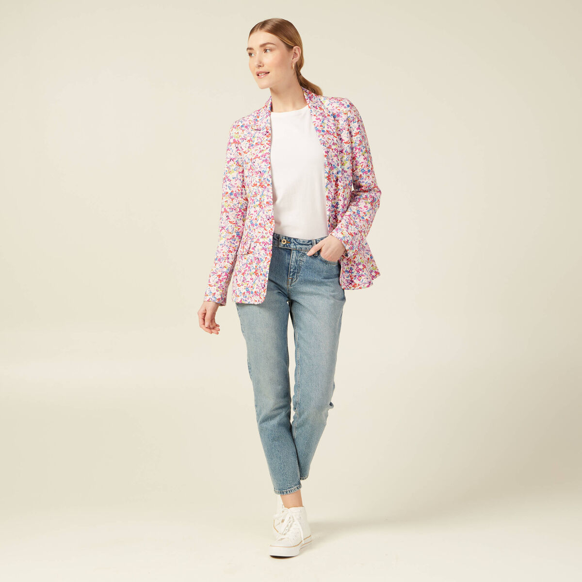 Veste blazer éco-responsable rose femme