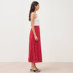 Jupe fluide rouge femme
