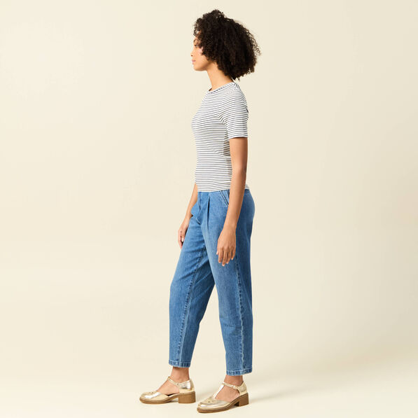T-shirt manches courtes bleu femme