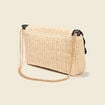 Sac tressé sable femme
