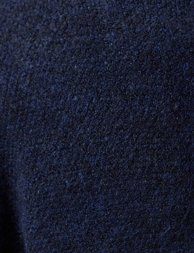 Pull manches longues bleu marine femme
