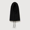 Cagoule tricot&eacute;e noir femme