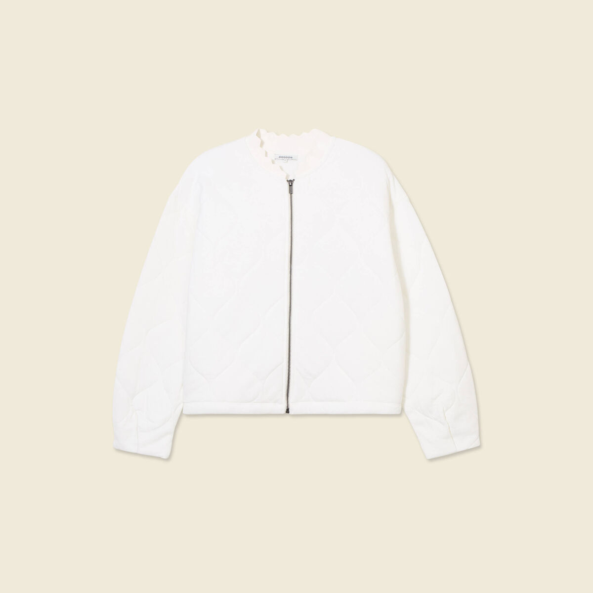 Gilet matelassé ecru femme