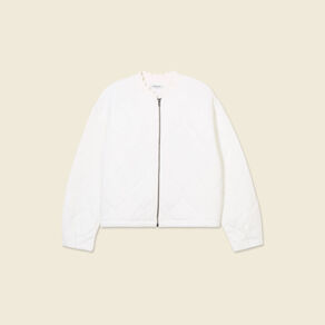 Gilet matelassé ecru femme