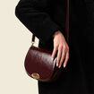 Sac bandouli&egrave;re avec doublure prune femme