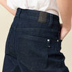 Jeans large taille haute denim brut rinse femme