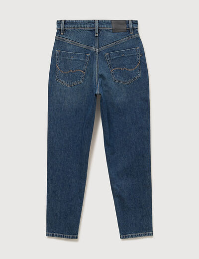 Jeans mom 7/8&egrave;me bleu femme