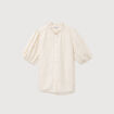 Chemise en coton manches coude creme femme