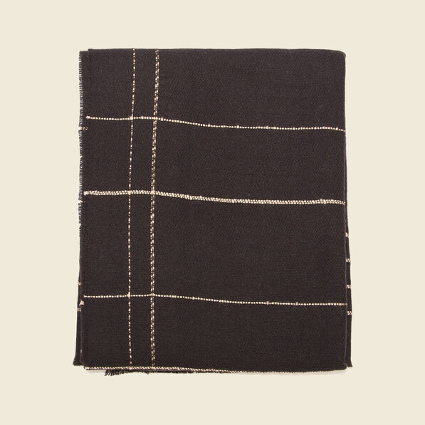 Écharpe avec fils métallisés noir femme