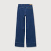 Jeans wide large taille haute bleu clair femme