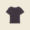 T-shirt manches courtes gris foncé femme