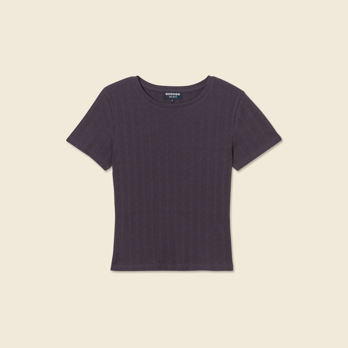 T-shirt manches courtes gris foncé femme