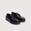 Mocassins &agrave; lacets noir homme