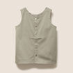 T-shirt r&eacute;versible sans manches gris femme