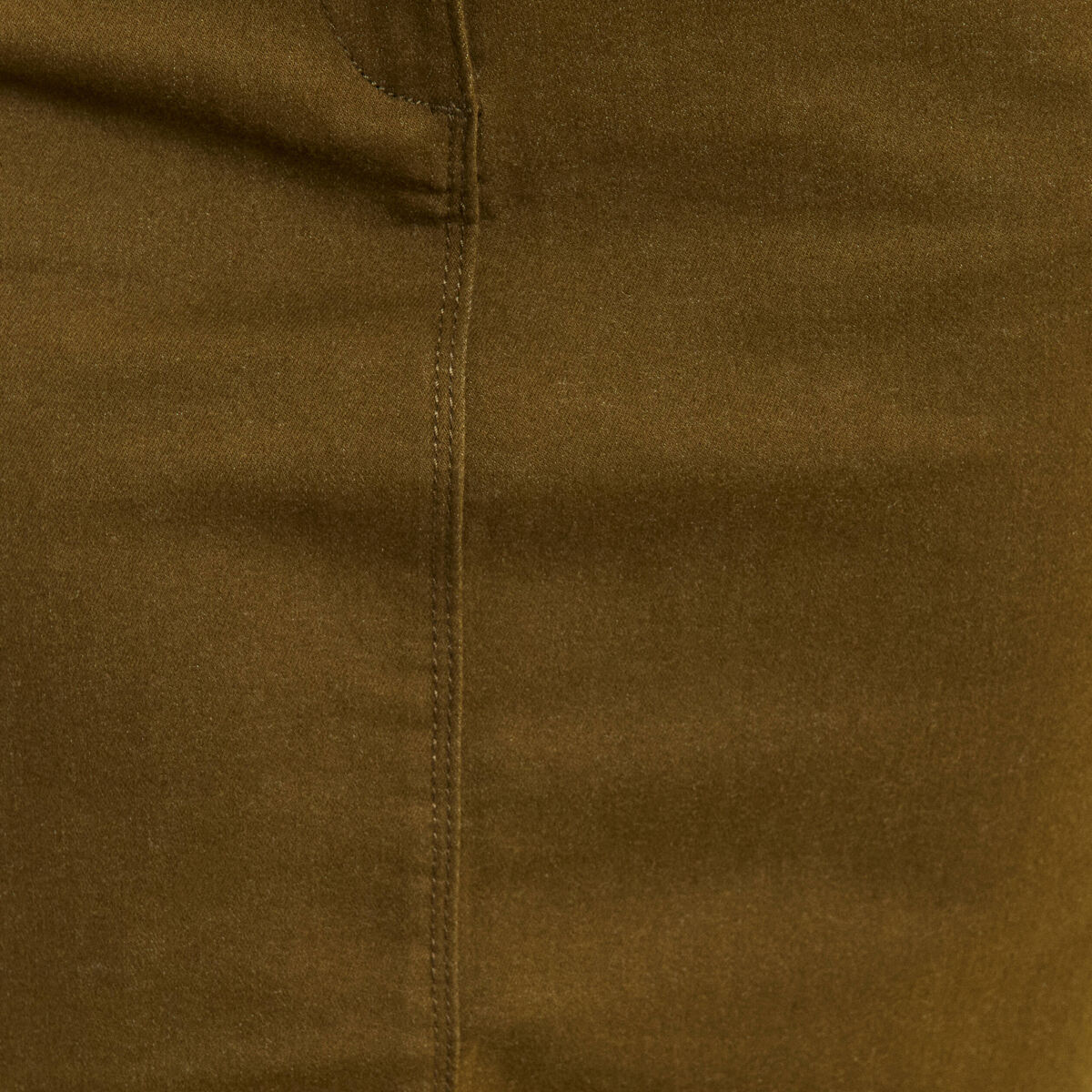 Jupe droite vert olive femme