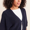 Gilet manches courtes bleu marine femme