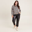 Pantalon coupe mom simili cuir noir femme