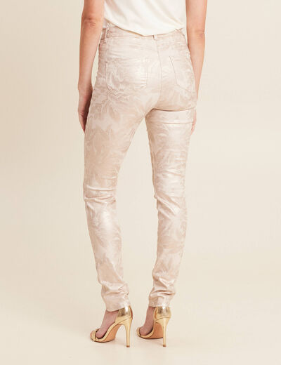 Pantalon ajusté blanc femme