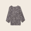 Blouse manches 3/4 noir femme