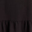 Robe courte &eacute;vas&eacute;e col v manches longues noir femme