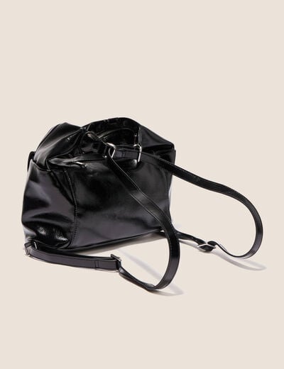 Sac port&eacute; &eacute;paule doubl&eacute; 2 en 1 noir femme