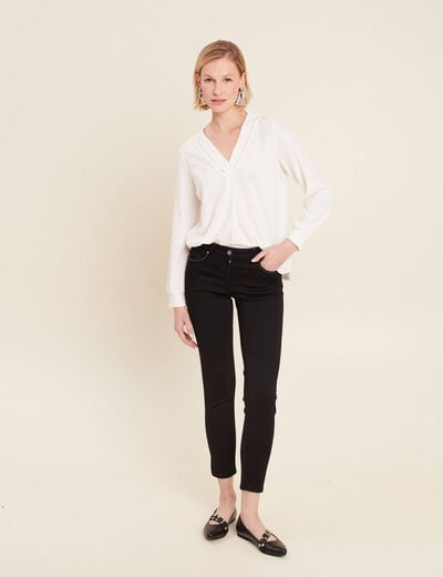 T-shirt manches longues blanc femme