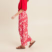 Pantalon fluide7/8ème rouge femme