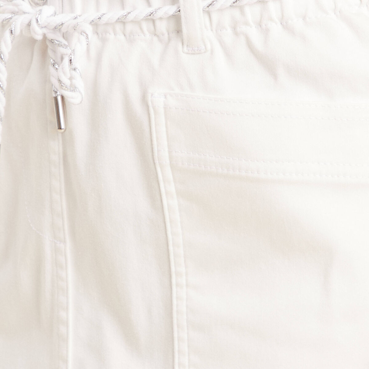 Jupe droite r&eacute;versible blanc femme