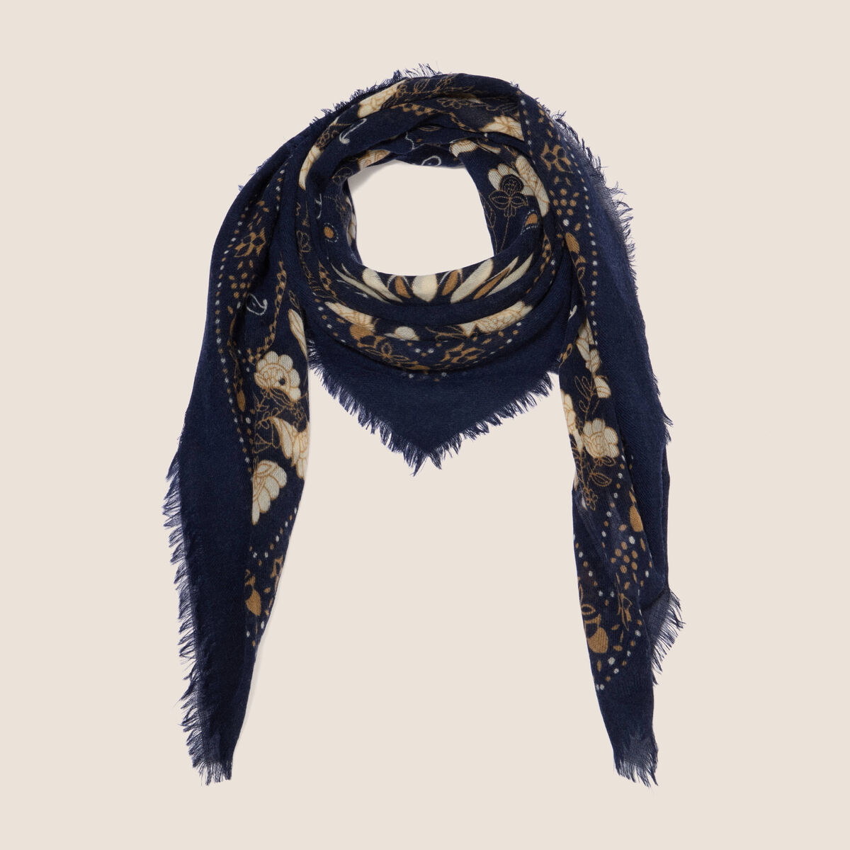Foulard bleu marine femme