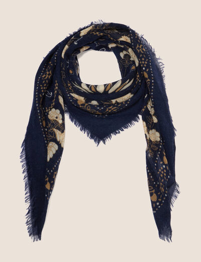 Foulard bleu marine femme