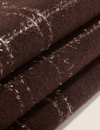 &Eacute;charpe fluide marron fonc&eacute; femme