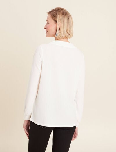 T-shirt manches longues blanc femme