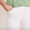 Pantalon léger taille standard long blanc femme