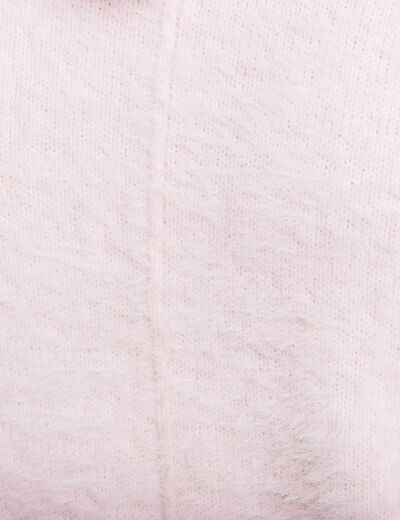 Pull manches longues rose clair femme
