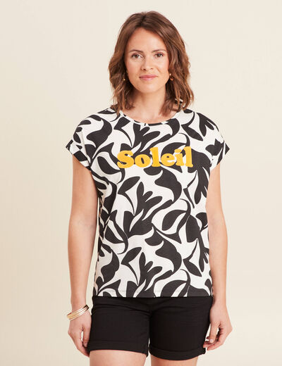 T-shirt manches courtes noir femme