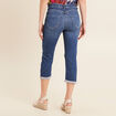 Pantacourt magique L'Unique ajust&eacute; denim double stone femme