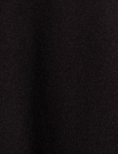 Poncho mi-long avec strass noir femme