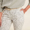 Pantalon à ceinture vert kaki femme