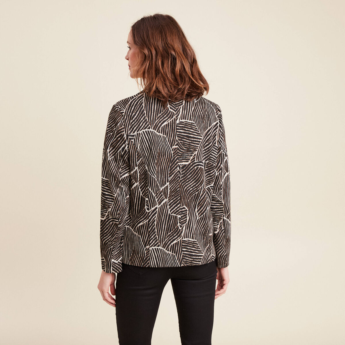 Veste doubl&eacute;e noir femme