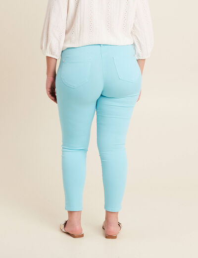 Pantalon léger taille standard 7/8ème bleu femme
