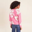 Pull col rond rose femme
