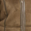 Manteau cintr&eacute; mi-long vert kaki femme