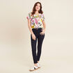 T-shirt manches courtes multicolore femme